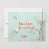 Fête d'anniversaire de sirène sous la mer Merci (Devant)