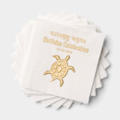 Fête d'anniversaire de tortue marine #2 Nom Date (Insitu (empilé))