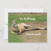 Fête d'anniversaire des Invitations kangourous (Devant)