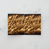 Fête d'anniversaire Diamond Glow — Invitation 3D G (Intérieur)