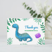 Fête d'anniversaire dinosaure | Merci Blue Dino (Debout devant)