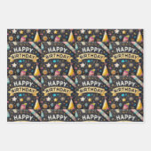 fête d'anniversaire Enveloppement Papier plat Jeu (Devant)