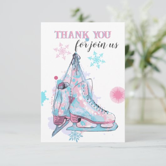 Fête d'anniversaire "Gliding into" merci note (Debout devant)