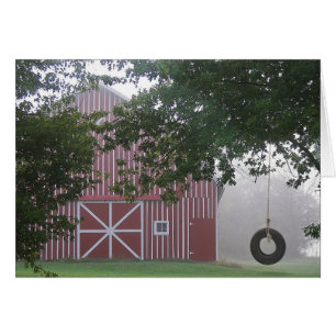 fête d'anniversaire grange rouge et blanc rayé