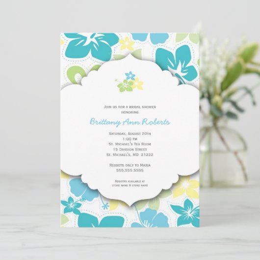 Fête d'anniversaire hawaïenne ou Invitations de Fê (Debout devant)