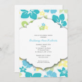 Fête d'anniversaire hawaïenne ou Invitations de Fê (Devant / Derrière)