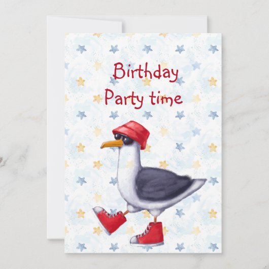 Fête d'anniversaire Invitation amusant mignon oise (Devant)