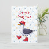 Fête d'anniversaire Invitation amusant mignon oise (Debout devant)