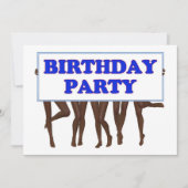 Fête d'anniversaire Invitation avec jambes (Devant)