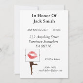 Fête d'anniversaire Invitation avec jambes (Dos)