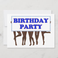 Fête d'anniversaire Invitation avec jambes