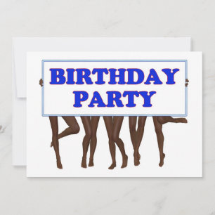 Fête d'anniversaire Invitation avec jambes
