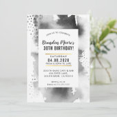 FÊTE D'ANNIVERSAIRE INVITATION moderne aquarelle g (Debout devant)