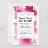 FÊTE D'ANNIVERSAIRE INVITATION moderne aquarelle r (Devant)