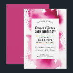 FÊTE D'ANNIVERSAIRE INVITATION moderne aquarelle r<br><div class="desc">par kat massard >>> kat@simplysweetPAPERIE.com <<< Un design d'invitation très simple, mais élégant pour votre anniversaire. Wow vos amis et votre famille avec ce petit nombre ; D Configurer en tant que modèle il est simple pour vous d'ajouter vos propres détails, ou appuyez sur le bouton personnaliser et vous pouvez...</div>