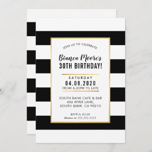 FÊTE D'ANNIVERSAIRE INVITATION moderne minimaliste