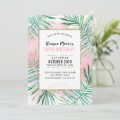 FÊTE D'ANNIVERSAIRE INVITATION palmier tropical fe (Debout devant)