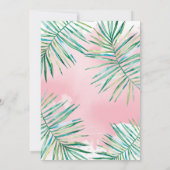 FÊTE D'ANNIVERSAIRE INVITATION palmier tropical fe (Dos)