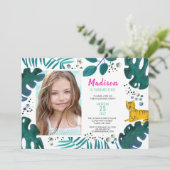 Fête d'anniversaire | Jungle de Tigre | Invitation (Debout devant)