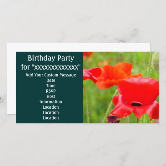 Fête d'anniversaire pour "Custom Name" invitations (Devant / Derrière)