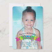 Fête d'anniversaire Rainbow Color Photo Invitation (Devant)