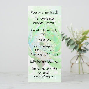 fête d'anniversaire Rose irlandaise ! Invitation