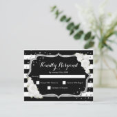 Fête d'anniversaire RSVP - Carte blanche noire en  (Debout devant)