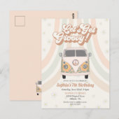 Fête d'anniversaire super, invitation sur le thème (Devant / Derrière)