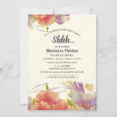 Fête d'anniversaire surprise. Invitations de la fl (Devant)