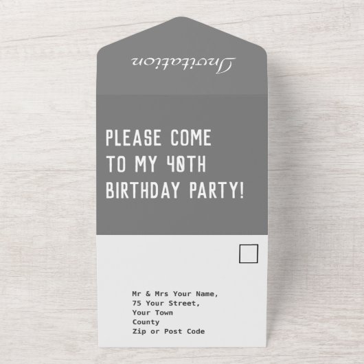 Fête d'anniversaire tout en une invitation (Dehors)