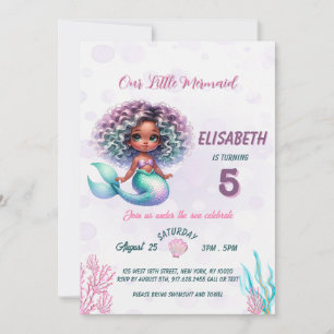 Fête d'anniversaire Whimsical Mermaid Invitation