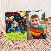 Fête dans le parc Anniversaire Photo Invitation