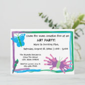 Fête d'Art ! Invitation d'anniversaire (Debout devant)