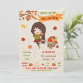 Fête d'automne invitation Invitation d'automne fil (Debout devant)