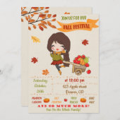 Fête d'automne invitation Invitation d'automne fil (Devant / Derrière)