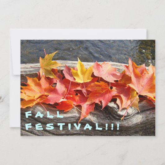 FÊTE D'AUTOMNE ! Invitations d'événement Feuilles (Devant)