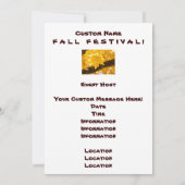FÊTE D'AUTOMNE ! Invitations d'événement Feuilles (Dos)
