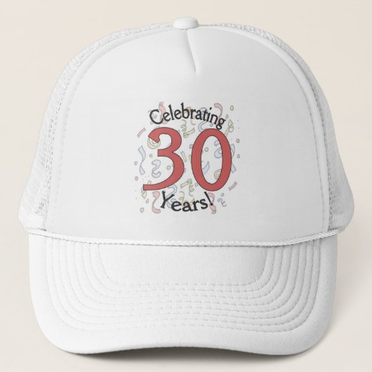 Fête de 30 ans casquette confetti (Devant)