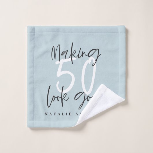 Fête de 50 ans en or (Gant de toilette)