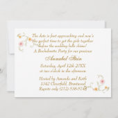 Fête de bachelorette Carte d'invitation - fleurs d (Dos)