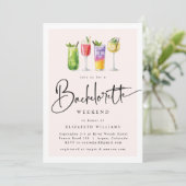 Fête de Bachelorette moderne Invitation du week-en (Debout devant)