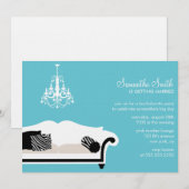 Fête de bachelorette moderne ou Invitations de Fêt (Devant / Derrière)