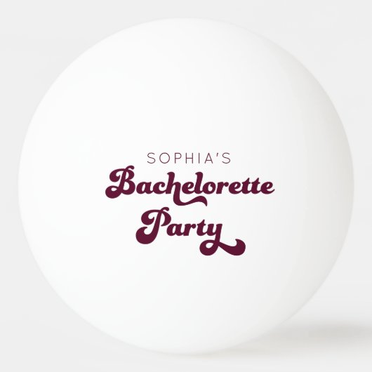 Fête de Bachelorette Rétro Balle de Ping Pong (Devant)