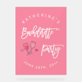 Fête de Bachelorette Rose et Blanc (Recto)