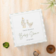 Fête de bébé Canard Silly Genre Neutre Gingham