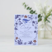 FETE DE BÉBÉ | Carte postale Baleine Mignonne à De (Debout devant)