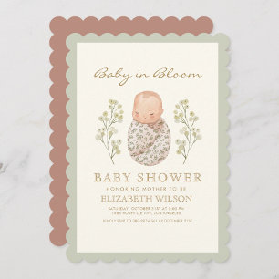 Fête de bébé en fleurs Invitation pour Baby Shower