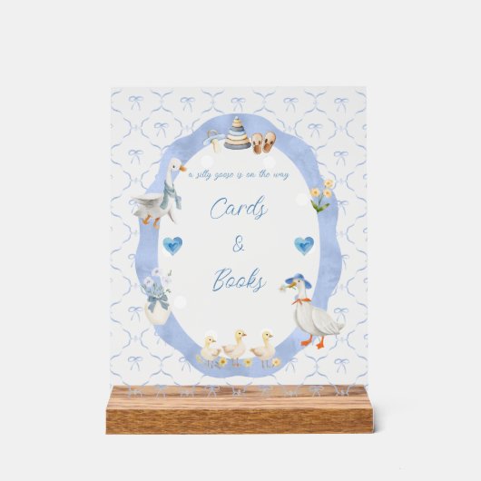 Fête de bébé garçon Silly Goose Whimsical Bow (Recto)
