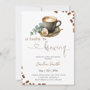 Fête de bébé : le café est en route Invitation à u