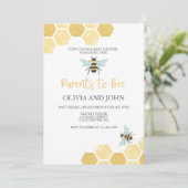Fête de bébé Petite Abeille Miel Invitation abeill (Debout devant)